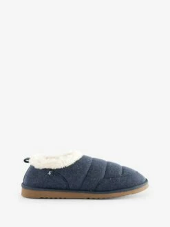 Navy Faux Fur Lined Slippers 6 Navy Faux Fur Lined Slippers -UK Clothing Sales 2024 600 603s3