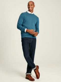 Blue Crew Neck Knitted Jumper -UK Clothing Sales 2024 606203s5
