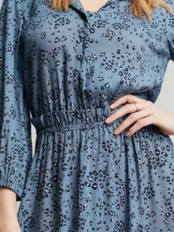 Joules Blue Josie Frill Elasticated Waist Dress -UK Clothing Sales 2024 622003s5