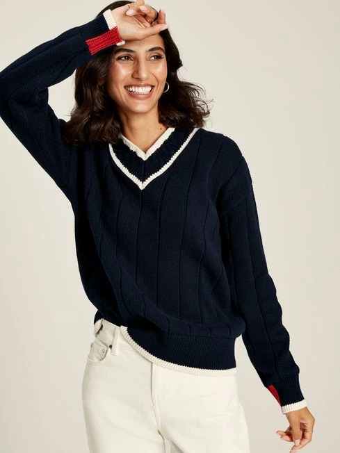Navy Blue V-Neck Cricket Jumper 3 Navy Blue V-Neck Cricket Jumper