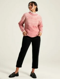 Pink Fair Isle Jumper -UK Clothing Sales 2024 643 593s4