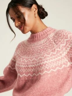 Pink Fair Isle Jumper -UK Clothing Sales 2024 643 593s6