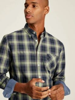 Green Long Sleeve Classic Fit Poplin Shirt -UK Clothing Sales 2024 645869s3