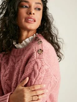 Pink Cable Knit Jumper -UK Clothing Sales 2024 670344s5