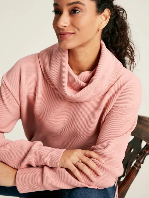 Pink Ottoman Cowl Neck Sweatshirt 6 Pink Ottoman Cowl Neck Sweatshirt - Image 4