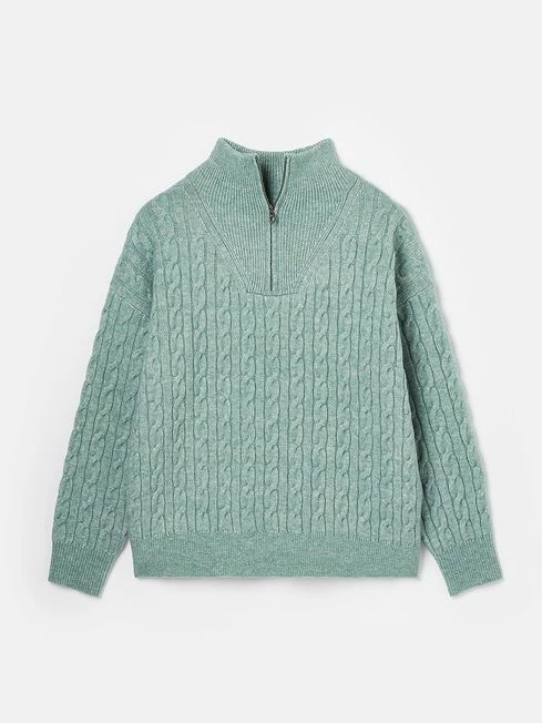 Teal Blue Quarter Zip Jumper 8 Teal Blue Quarter Zip Jumper - Image 6