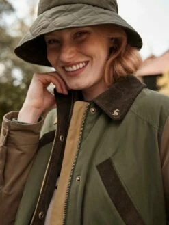 Brown/Khaki Showerproof Quilted Wax Jacket -UK Clothing Sales 2024 718273s3