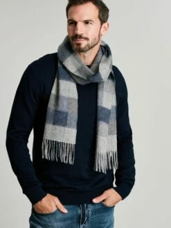 Blue Wool Scarf