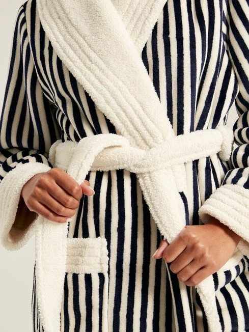 Navy Stripe Dressing Gown 6 Navy Stripe Dressing Gown - Image 4