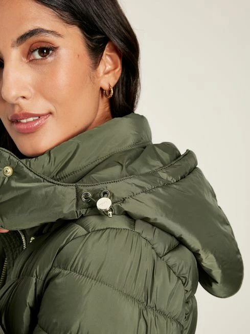 Khaki Green Showerproof Long Padded Coat 8 Khaki Green Showerproof Long Padded Coat - Image 6
