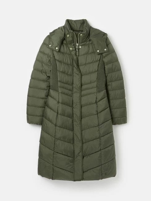 Khaki Green Showerproof Long Padded Coat 9 Khaki Green Showerproof Long Padded Coat - Image 7