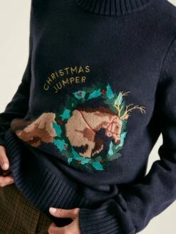 Navy Intarsia Christmas Jumper -UK Clothing Sales 2024 831435s5