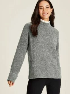 Grey Bouclé Knit Jumper -UK Clothing Sales 2024 833585s3