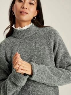 Grey Bouclé Knit Jumper -UK Clothing Sales 2024 833585s5