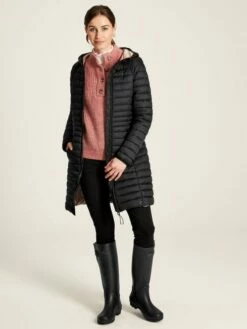 Black Showerproof Long Packable Jacket -UK Clothing Sales 2024 847289s5