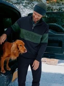 Navy Quarter Zip Sweatshirt