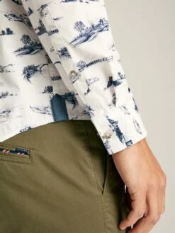 White Print Classic Fit Printed Shirt -UK Clothing Sales 2024 887661s6