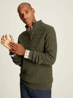 Green Quarter Zip Jumper