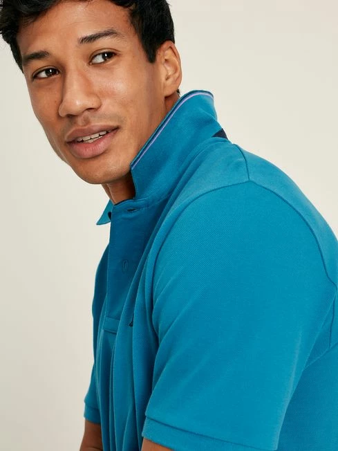 Turquoise Classic Fit Polo Shirt 6 Turquoise Classic Fit Polo Shirt - Image 4