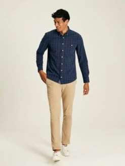 Abbott Navy Blue Long Sleeve Classic Fit Poplin Shirt -UK Clothing Sales 2024 924602s3