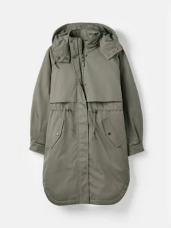 Dark Grey Longline Waterproof Coat With Quilted Lining -UK Clothing Sales 2024 931678s7