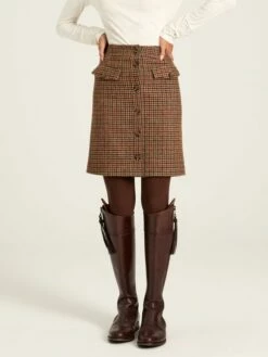 Avery Check Tweed Skirt