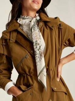 Rust Brown Shower Resistant Longline Dry Wax Jacket -UK Clothing Sales 2024 951 794s5