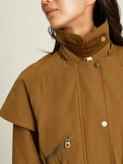 Rust Brown Shower Resistant Longline Dry Wax Jacket -UK Clothing Sales 2024 951 794s6