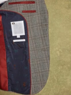 Grey/Rust Check Wool Slim Fit Suit: Jacket 16 Grey/Rust Check Wool Slim Fit Suit: Jacket -UK Clothing Sales 2024 960 018s7