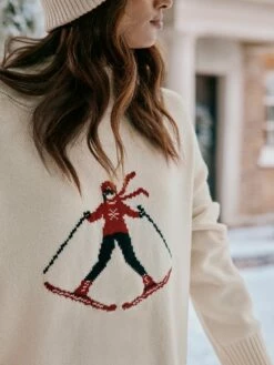 Cream Intarsia Ski Jumper