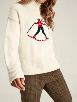 Cream Intarsia Ski Jumper -UK Clothing Sales 2024 960988s4