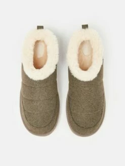 Tan Brown Faux Fur Lined Slippers -UK Clothing Sales 2024 964991s4
