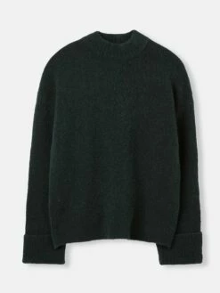 Dark Green Bouclé Knit Jumper -UK Clothing Sales 2024 969 417s6