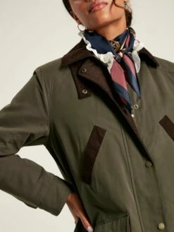 Dark Green Showerproof Quilted Wax Jacket -UK Clothing Sales 2024 991527s5