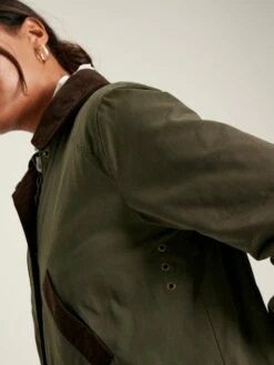 Dark Green Showerproof Quilted Wax Jacket -UK Clothing Sales 2024 991527s7