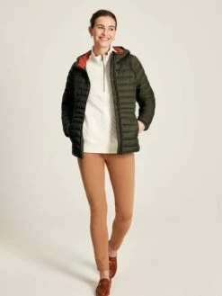 Green Showerproof Packable Padded Jacket -UK Clothing Sales 2024 996727s3