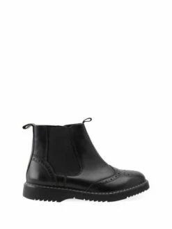 Start-Rite Revolution Black Leather Zip-Up Boots F Fit