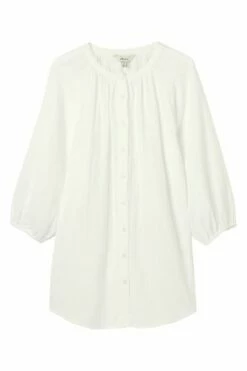 White Button Through Blouse
