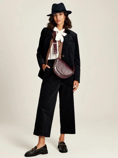 Burgundy Red Half Moon Cross Body Bag 5 Burgundy Red Half Moon Cross Body Bag - Image 3