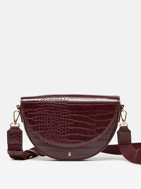 Burgundy Red Half Moon Cross Body Bag 6 Burgundy Red Half Moon Cross Body Bag - Image 4
