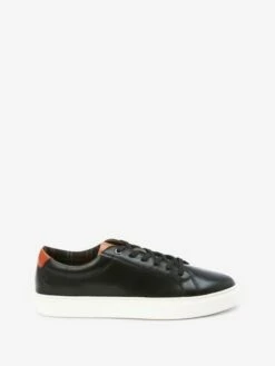 Black Leather Trainers