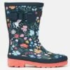 Navy Blue Printed Wellies 2 Navy Blue Printed Wellies -UK Clothing Sales 2024 C22246s