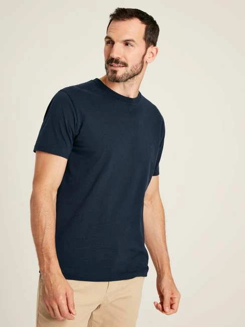Navy Blue Plain Jersey T-Shirt 3 Navy Blue Plain Jersey T-Shirt