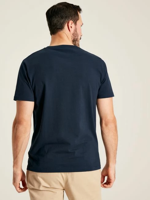 Navy Blue Plain Jersey T-Shirt 4 Navy Blue Plain Jersey T-Shirt - Image 2