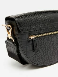 Black Half Moon Cross Body Bag -UK Clothing Sales 2024 C26265s6