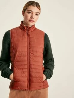 Red Showerproof Packable Gilet