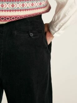 Black Cord Tapered Leg Trousers -UK Clothing Sales 2024 C39195s4