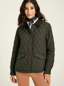 Green Showerproof Quilted Jacket