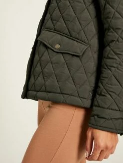Green Showerproof Quilted Jacket -UK Clothing Sales 2024 C43 127s6