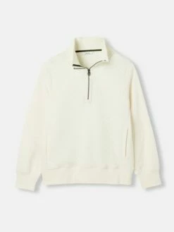 Cream Quilted Zip Sweat Top -UK Clothing Sales 2024 C51866s6